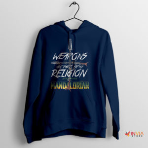 Blaster Beliefs The Mandalorian's Sacred Weaponry Navy Hoodie