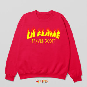 Burning Desire Travis Scott La Flame Red Sweatshirt