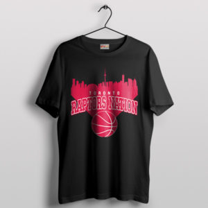 City Horizon Toronto Raptors Nation Black T-Shirt
