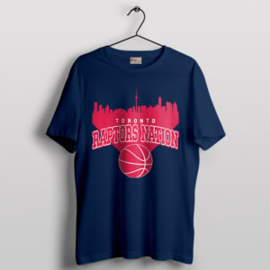 City Horizon Toronto Raptors Nation Navy T-Shirt