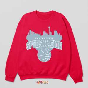 Cityscape San Antonio Spurs Nation Red Sweatshirt