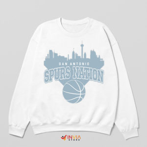 Cityscape San Antonio Spurs Nation White Sweatshirt
