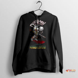 Cosmic Bounty Hunt Din Djarin vs Galaxy Black Hoodie