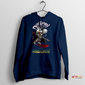 Cosmic Bounty Hunt Din Djarin vs Galaxy Navy Hoodie