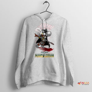 Cosmic Bounty Hunt Din Djarin vs Galaxy Sport Grey Hoodie
