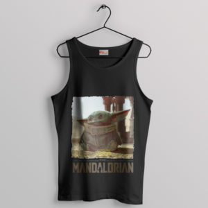 Cosmic Cutie The Mandalorian Baby Yoda Black Tank Top