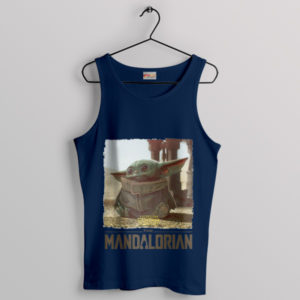 Cosmic Cutie The Mandalorian Baby Yoda Navy Tank Top