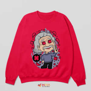 Einstein in Miniature Chibi Genius Red Sweatshirt