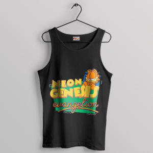 Genesis Garfield in Evangelion Style Black Tank Top
