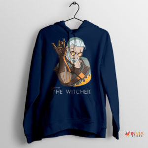 Geralt The Witcher Meets Salt Bae Navy Hoodie