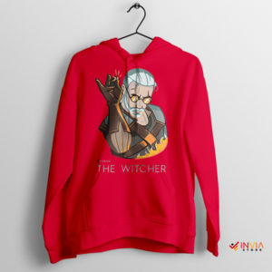 Geralt The Witcher Meets Salt Bae Red Hoodie