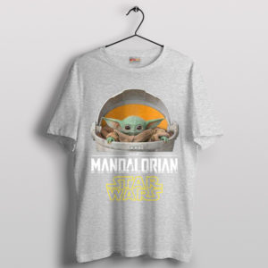 Guardian The Child Baby Yoda in Floating Pod Sport Grey T-Shirt