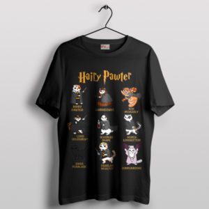 Hairy Pawter and the Furry Wizarding Black T-Shirt