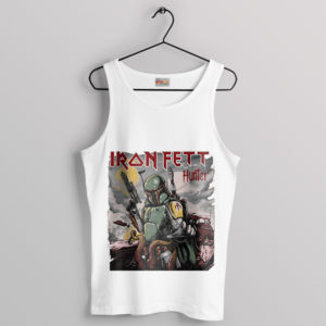 Iron Maiden Album Boba Fett Art White Tank Top