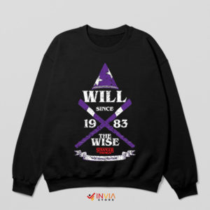 Journey Will Byers Since '83 Hawkins Black Sweatshirt