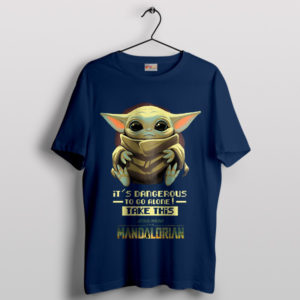 Journey with Grogu The Mandalorian Navy T-Shirt