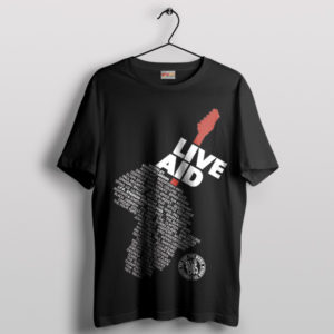 Live Aids 1985 Commemorative All-Star Black T-Shirt