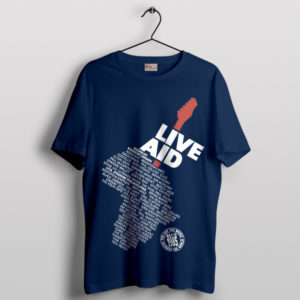 Live Aids 1985 Commemorative All-Star Navy T-Shirt