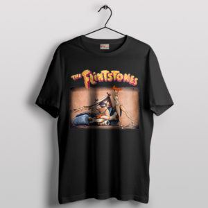 Lowbrow Flair in The Flintstones Universe Black T-Shirt