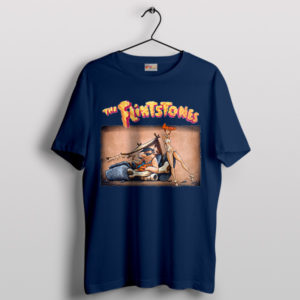Lowbrow Flair in The Flintstones Universe Navy T-Shirt