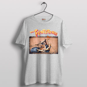 Lowbrow Flair in The Flintstones Universe Sport Grey T-Shirt