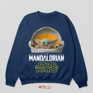 Mandalorian Baby Yoda's Floating Pod Navy Sweatshirt