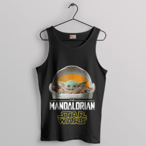 Mandalorian Magic Floating Pod Baby Yoda Black Tank Top