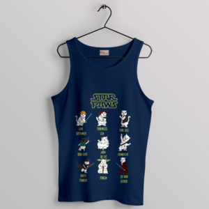 Meow the Force Be with You Navy Tank Top