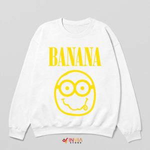 Minions in Nirvana Land Banana White Sweatshirt