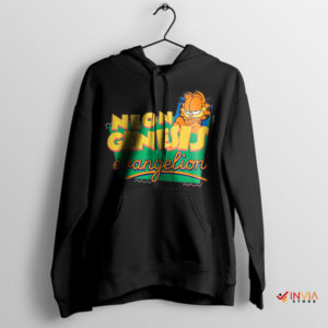 Neon Genesis Evangelion x Garfield Black Hoodie