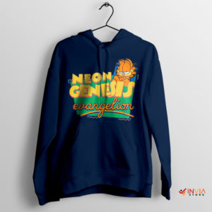 Neon Genesis Evangelion x Garfield Navy Hoodie