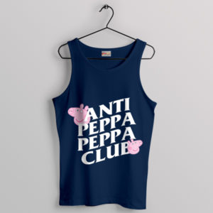No Thanks Anti-Peppa Pig Club Navy Tank Top