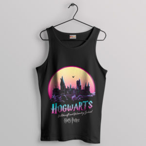 Old School Wizardry Hogwarts Retro Black Tank Top