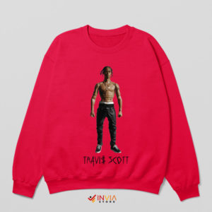 Retro Rodeo Vibes Travis Scott Graphic Red Sweatshirt