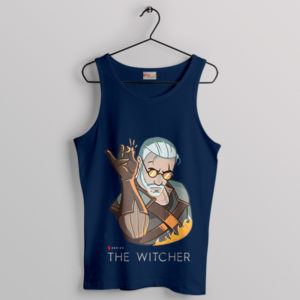 Salt Bae Meets Geralt The Witcher Navy Tank Top