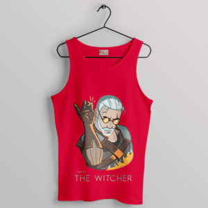 Salt Bae Meets Geralt The Witcher Red Tank Top