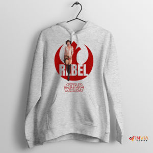 Sexy Princess Leia and the Rebel Emblem Sport Grey Hoodie