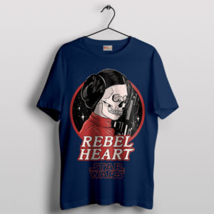 Skull Crown Rebellion Princess Rebel Navy T-Shirt