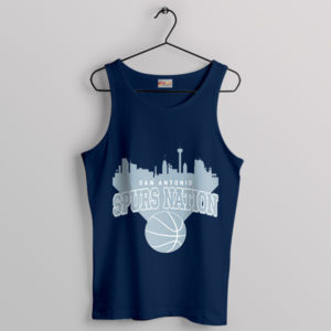 Skyline San Antonio Spurs Nation Navy Tank Top
