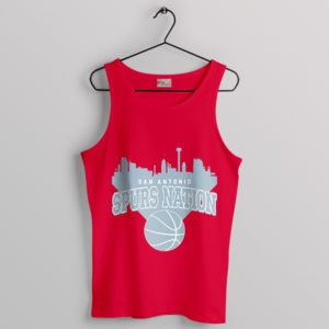 Skyline San Antonio Spurs Nation Red Tank Top