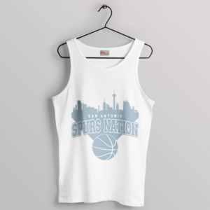 Skyline San Antonio Spurs Nation White Tank Top