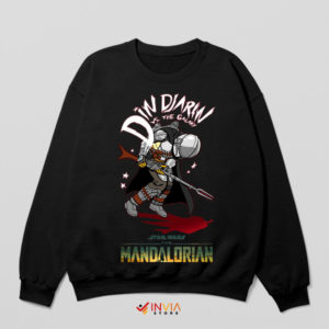 Space Warrior Showdown Din Djarin Galaxy Black Sweatshirt