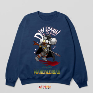 Space Warrior Showdown Din Djarin Galaxy Navy Sweatshirt