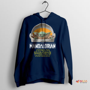 The Child Baby Yoda Floating Pod Sculpture Navy Hoodie