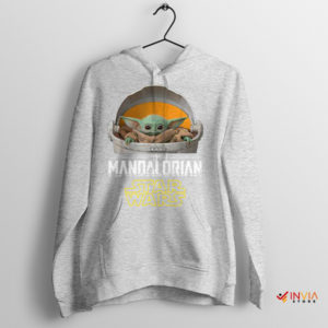 The Child Baby Yoda Floating Pod Sculpture Sport Grey Hoodie