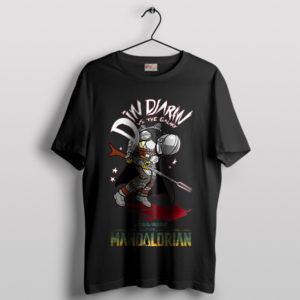 The Mandalorian Din Djarin Battles the Galaxy Black T-Shirt