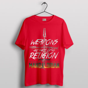 The Mandalorian's Creed in Weaponry Art Red T-Shirt