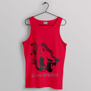 The Watcher Jon Snow Lone Wolf Red Tank Top