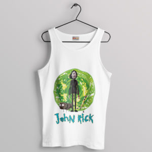 Wickified Wubba Lubba John Rick White Tank Top