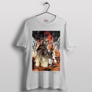 Witcher's Wear Legendary Geralt Portrait Sport Grey T-Shirt